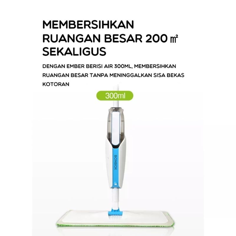 BONBOX BCT809 Alat Pel Lantai Plus Pembersih Kaca Ultra MOP Cleanse