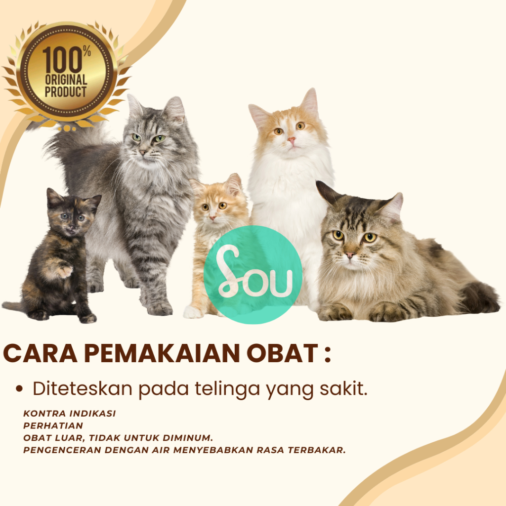 Obat Tetes Earmites Kutu dan Infeksi Telinga Hewan Kucing Anjing