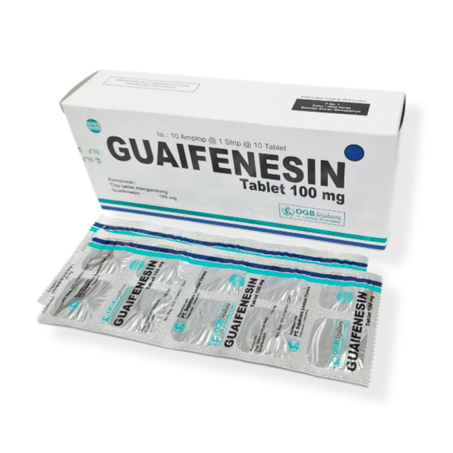 Guaifenesin 100 mg 10 Tablet Per Strip - Obat Batuk Berdahak // Guaifenesin / Glyceryl Guaiacolate (
