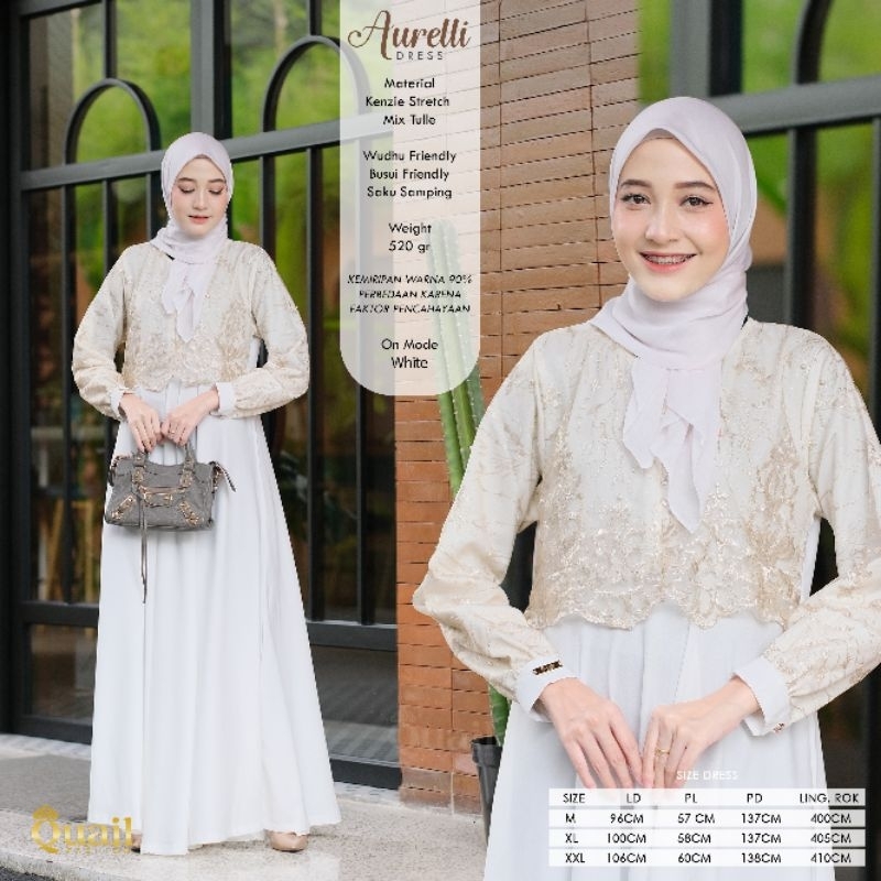 Dress Muslim Wanita Premium AURELLI Original Quail Hijab