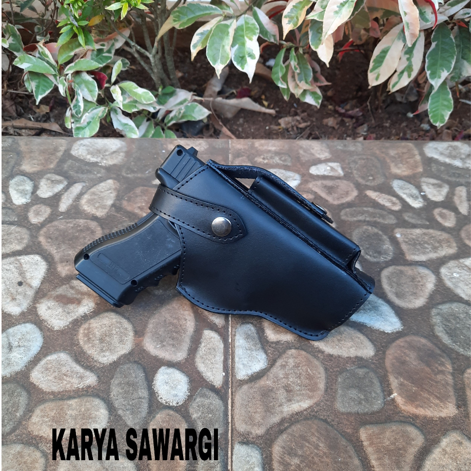 Holster Sarung Pistol Kulit Glock Bareta dll