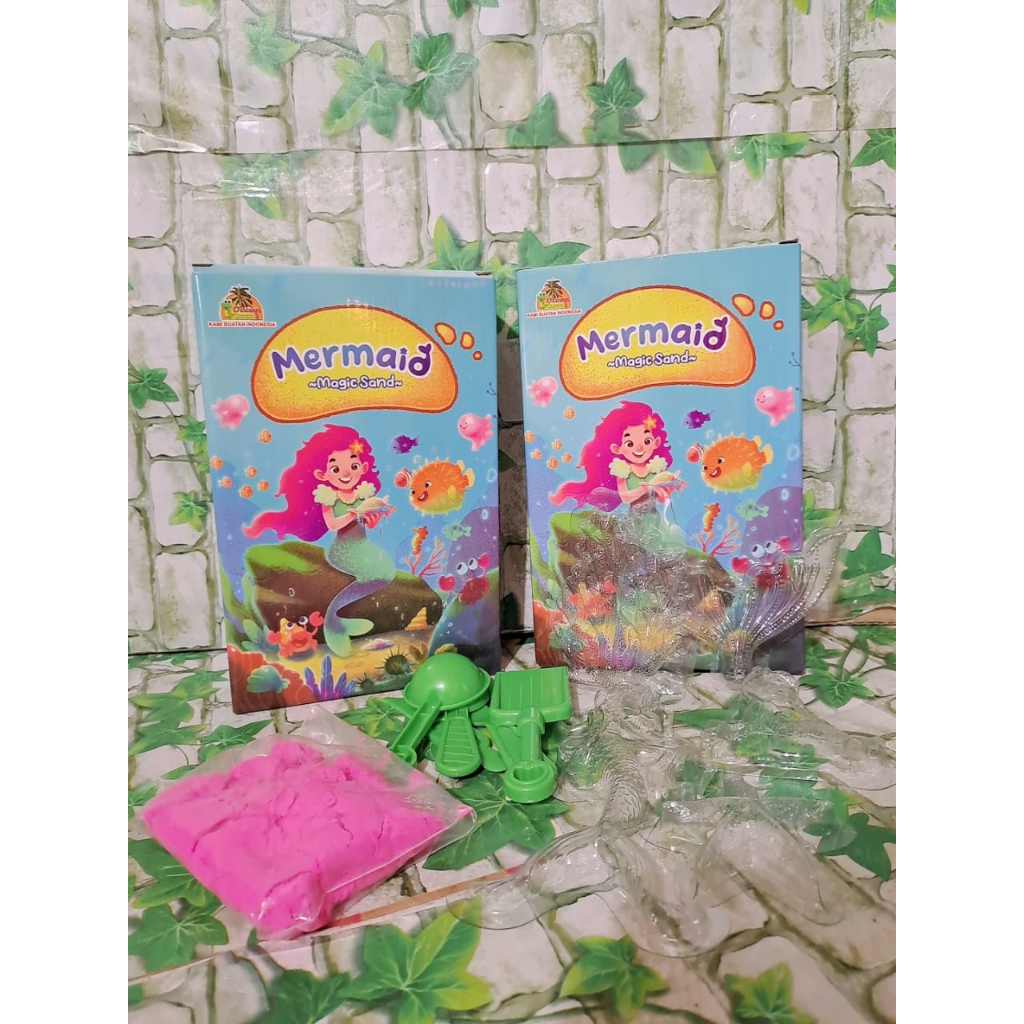 Mainan magic sand bentuk mermaid mainan pasir ajaib putri mermaid mainan pasir