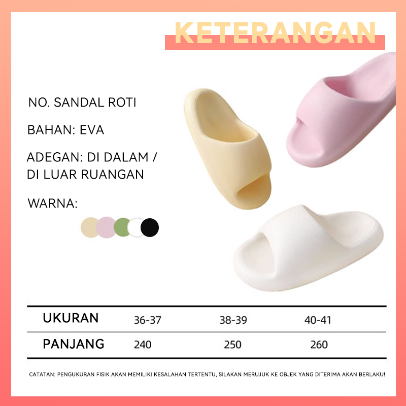 Sandal jelly wanita korea EVA Sendal slop karet wanita kekinian terbaru 2024 Sandal rumah anti slip wanita murah
