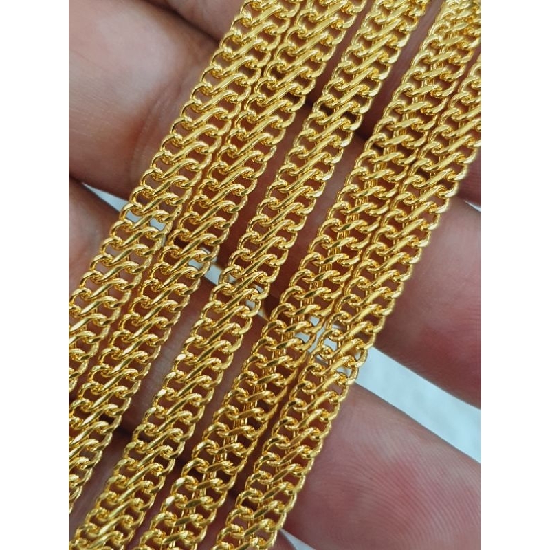 gelang model hollow double ubs variasi emas 70 % 700 70%