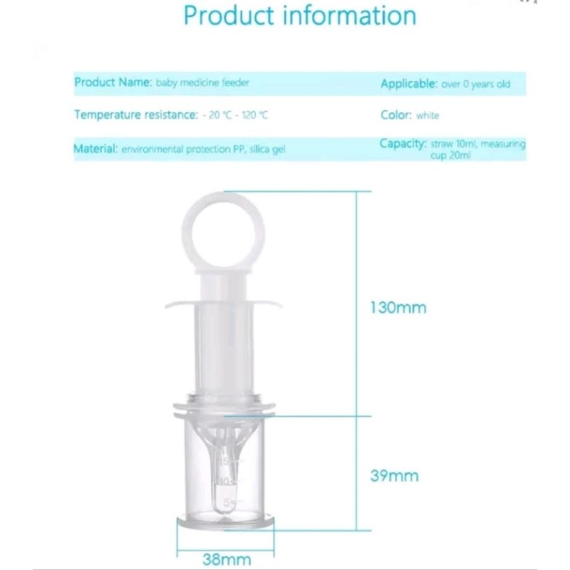 Oral Feeding Syringe / Alat bantu menyuapi Asi atau Obat untuk anak bayi / Feeding Syringe Newborn Baby