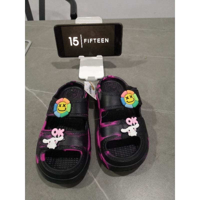 NEW ! ! ! Size 24-35 Usia 2-9 Tahun  baby girls sandal/Sandal Anak Perempuan Fuji Jelly Slop FLOWER+RABBIT 6189