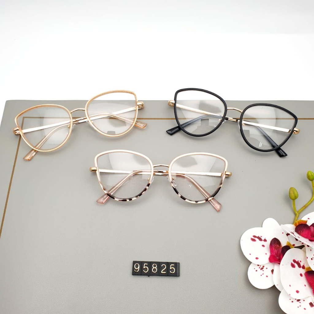 KACAMTA FASHION TERBARU TYPE95825 //KACAMATA WANITA ANTIRADIASI//KACAMATA CEWEK MODEL CAT EYE//KACAMATA ANTI BLUE