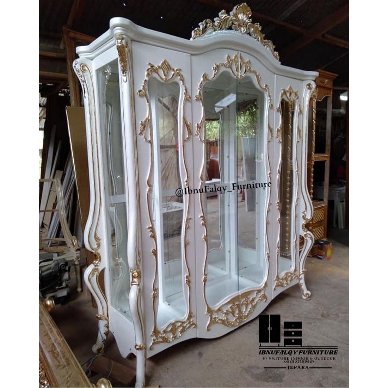 Lemari Hias Kayu Jati / Lemari Hias Minimalis / Lemari Hias Luxury / Lemari  Pajangan Kayu Jati