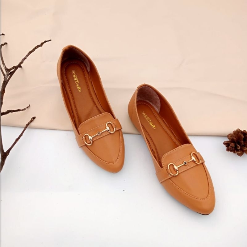 Sepatu Balet Wanita Flatshoes Kasual Slip on Kantoran Kekinian