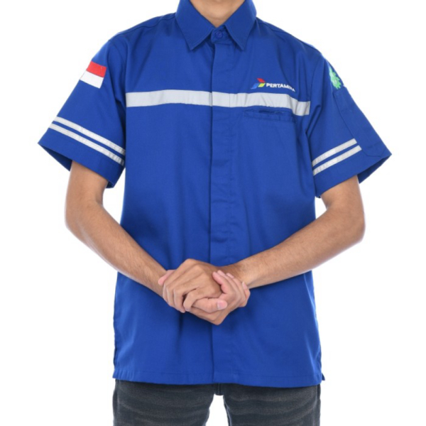 Limited Pertamina Pertamina - safety kemeja Pertamina wearpack Jual S BIRU atasan murah BCA baju