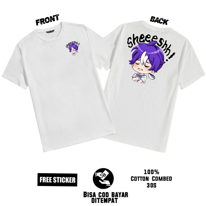 Kaos Emote Mobile Legends SHEEESH versi Putih
