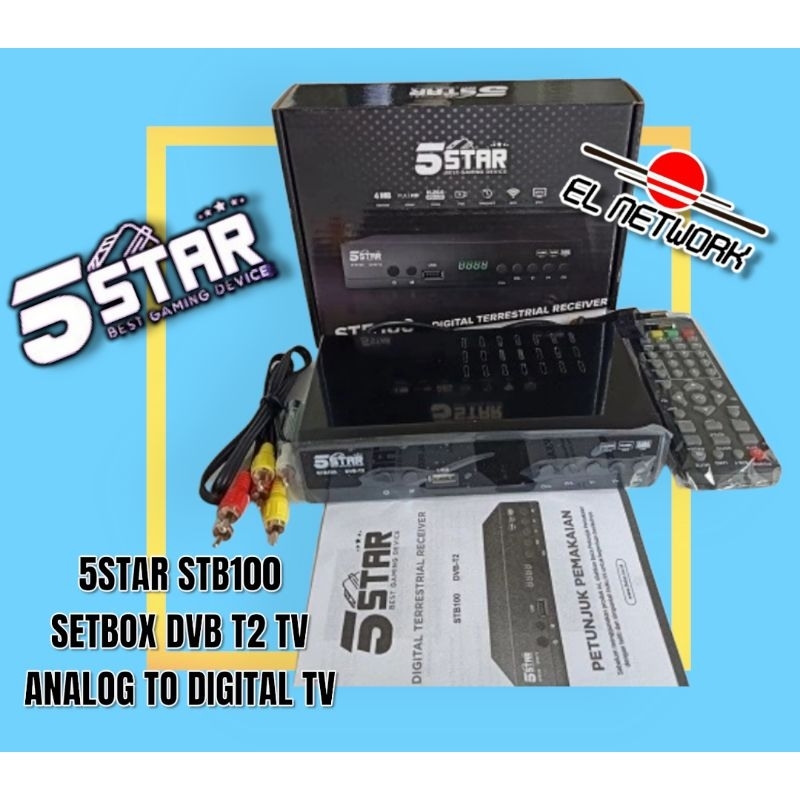 DVB T2 5STAR STB100 TV ANALOG KE TV DIGITAL