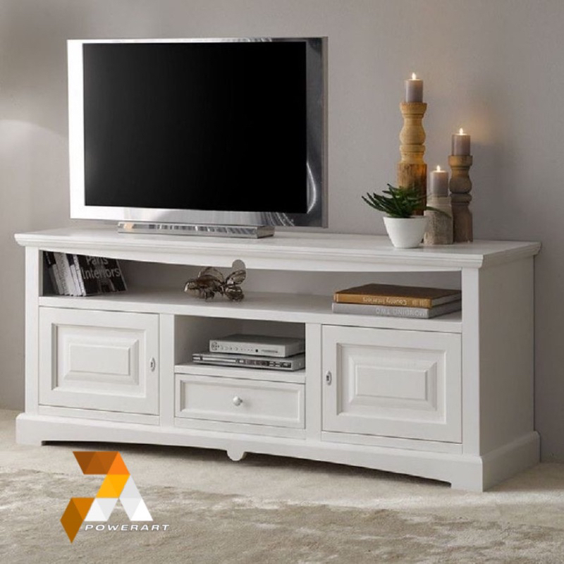 MEJA TV MINIMALIS BUFET MINIMALIS DUCO PUTIH KONSOL TV KABINET TV CAT DUCO RAK TV