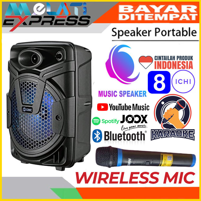 GMC 897E Speaker Meeting / Speaker Bluetooth Speaker Portable Potabel 8 Inch