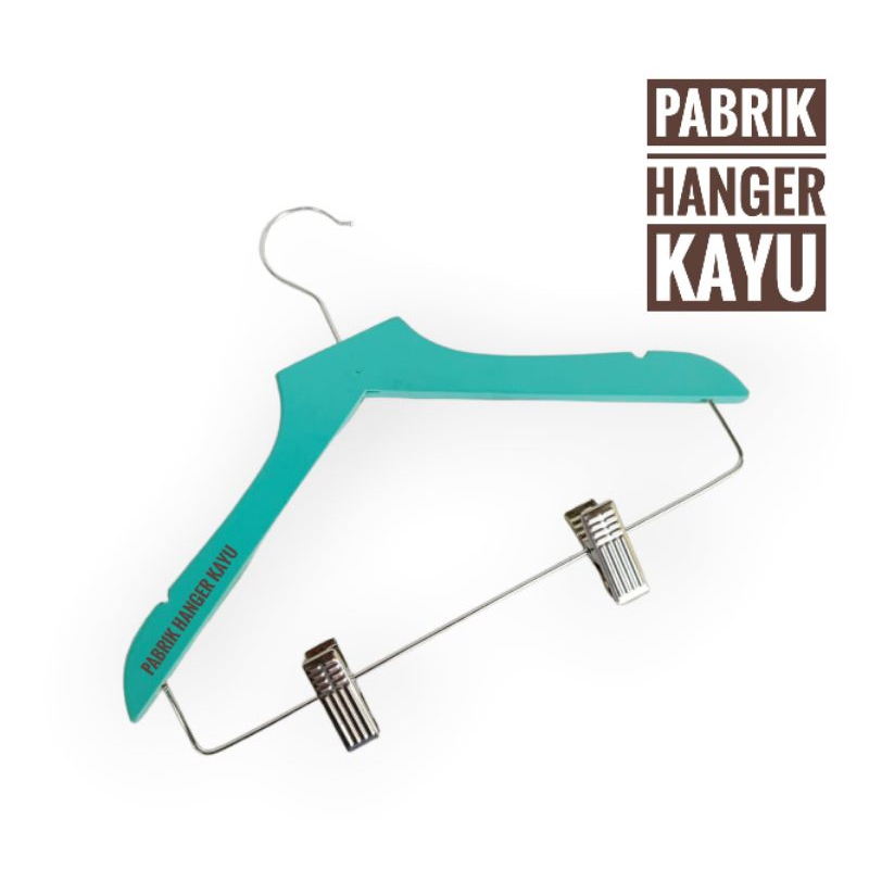 HANGER KAYU ANAK JEPIT BAJU KEPALA LURUS TOSCA