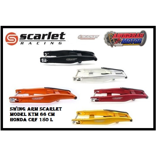 SWING ARM SCARLET MODEL KTM 66 cm HONDA CRF 150 L ALMUNIUM
