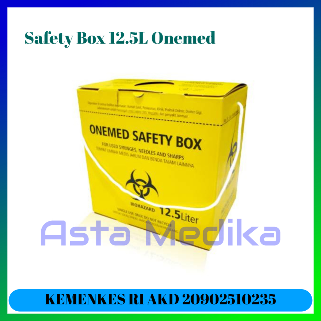 Safety Box 5 Liter Biohazard Onemed, Kotak Limbah Medis Infeksius Disposable