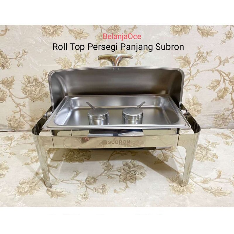 Prasmanan ROLL TOP Persegi Panjang Stainless SUBRON / VICENZA