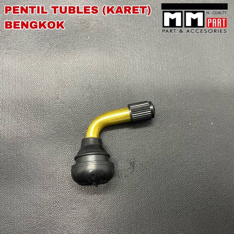 PENTIL TUBLES (KARET) BENGKOK (PVR-70) - Pentil Tubeless Karet Bengkok PVR70