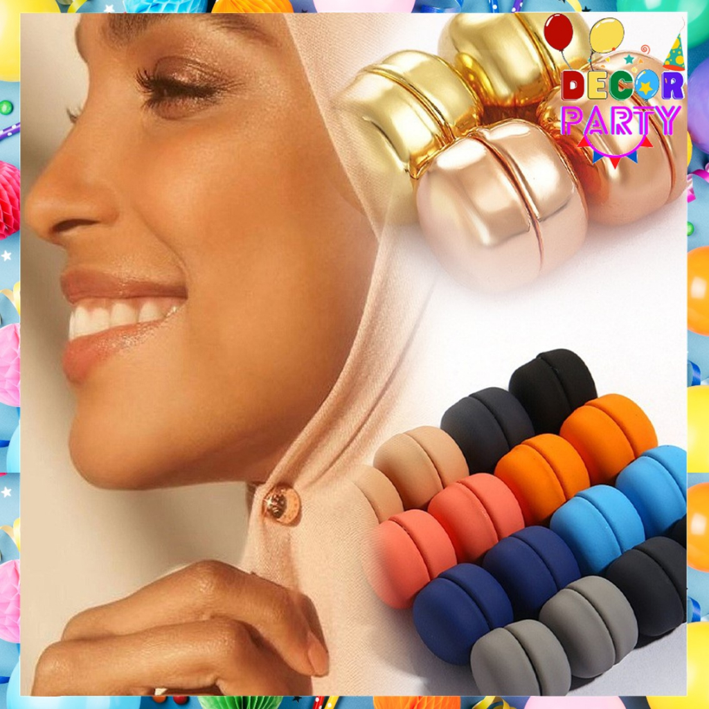 DP Pin Magnet Hijab Anti Slip Magnet Bros Aksesoris Syal Selendang Muslim Klip Jilbab Magnetic Bros 