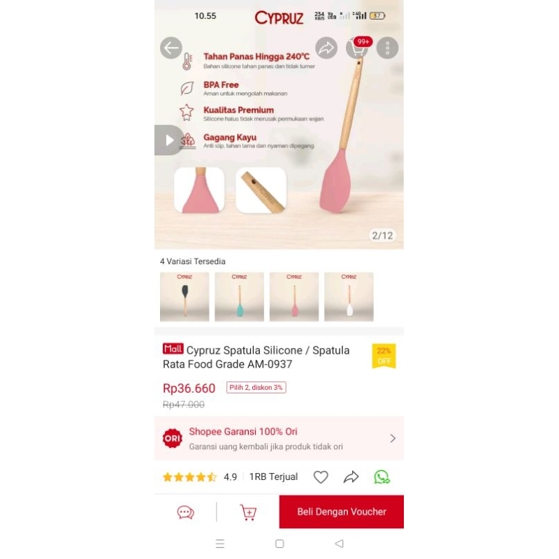 utensil Cypruz warna Pink, utensil silikon spatula silikon