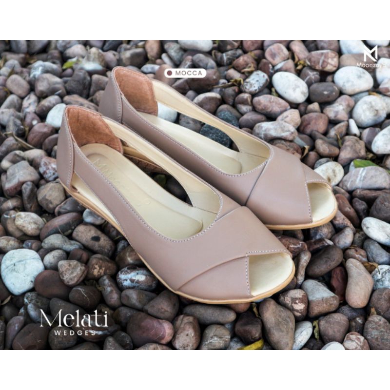 Preloved sepatu wedges Melati by Moonzaya || Sepatu wanita || Wedges wanita