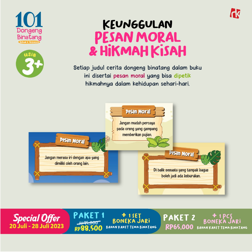 [PROMO] - Special Offer &quot;101 Dongeng Binatang Terbaik &amp; Terfavorit, Penulis Lisdy Rahayu Penerbit Ruang Kata - Buku Kaluku