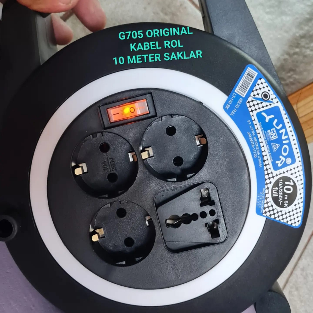 G705 ORIGINAL KABEL ROL ROLL 10 M METER SAKLAR BOX STOP KONTAK SOCKET LISTRIK ELEKTRIK ELEKTRONIK ST