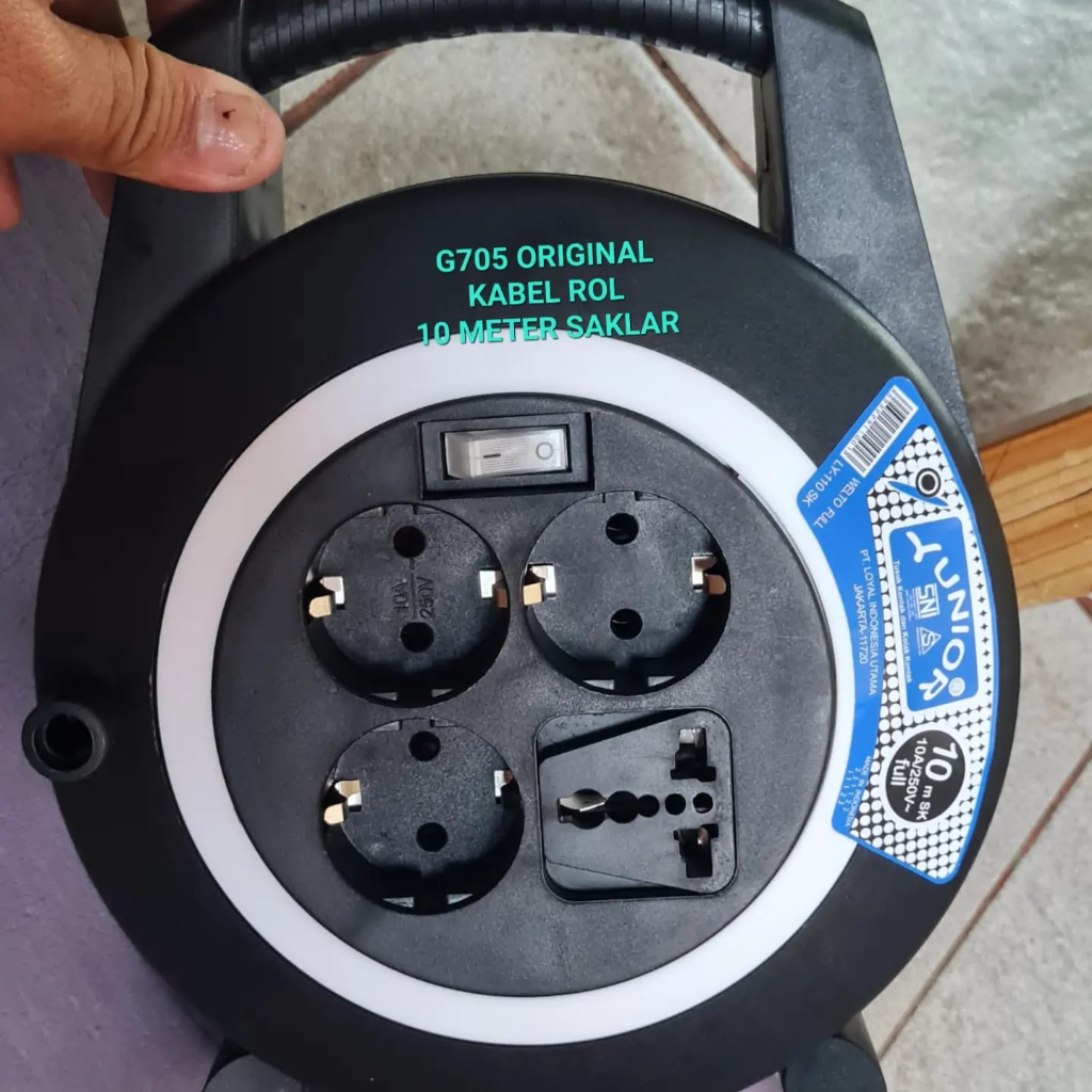 G705 ORIGINAL KABEL ROL ROLL 10 M METER SAKLAR BOX STOP KONTAK SOCKET LISTRIK ELEKTRIK ELEKTRONIK ST