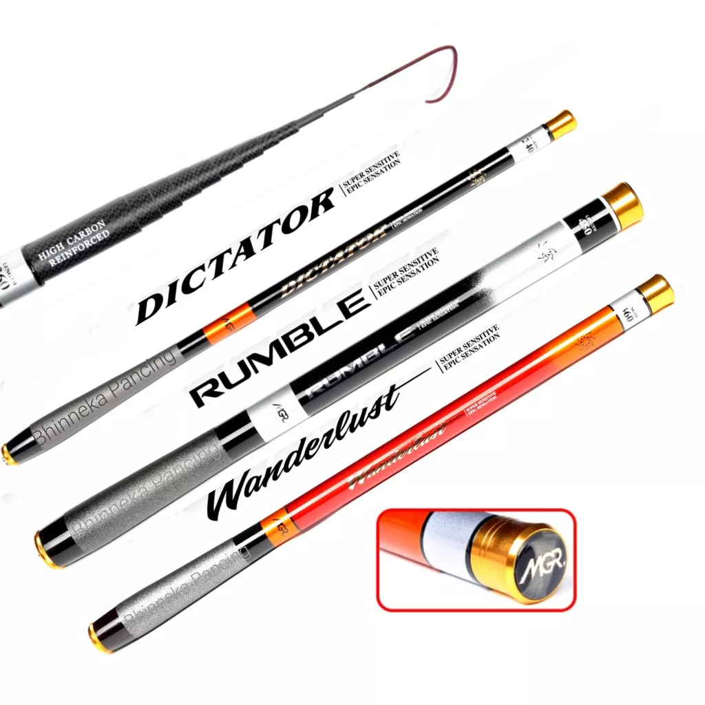 Joran TEGEK MAGURO DICTATOR | RUMBLE | WANDERLUST | Tegek Ruas Pendek | Lentur | Variasi lain  Tegek