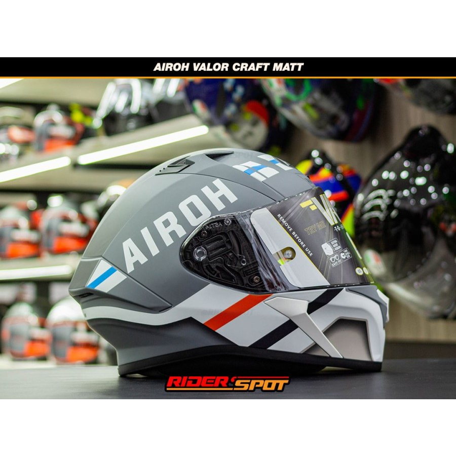 Helm Motor Airoh Valor Craft Matt Full Face Helmet Original Touring