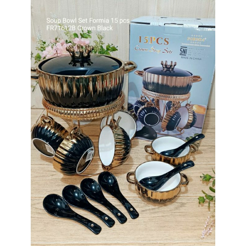 Formia Prasmanan Set Soup Bowl Keramik 15 pcs