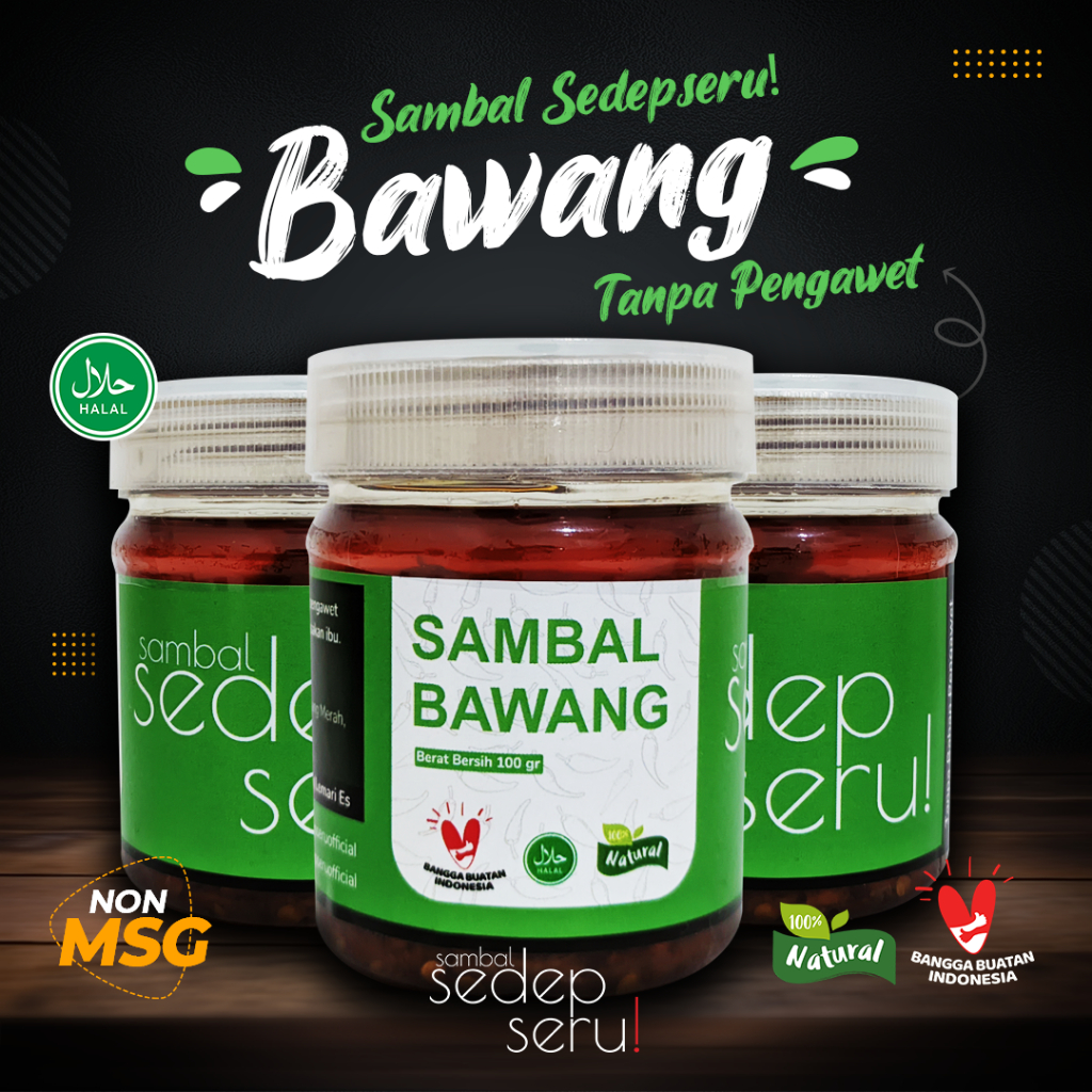 

Sedepseru! Sambal Bawang Original Botol Pedas Gurih Non MSG dan Tanpa Pengawet 100% Halal