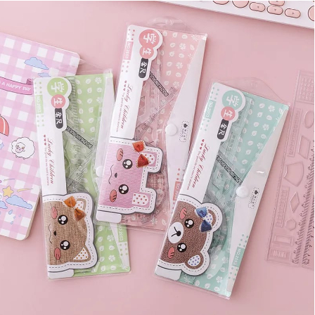 

Penggaris Set isi 4pcs Rules Penggaris Plastik Set