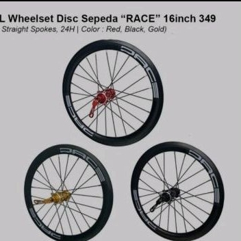 MXL Wheelset Disc Race 16" 349 Alloy set bearing 7 jangkrik TJ