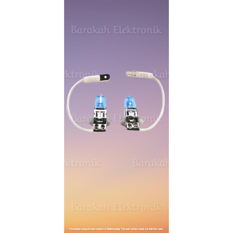 Lampu Utama Halogen Xenon Mobil H3 12V 55W 55 Watt Putih Super Terang
