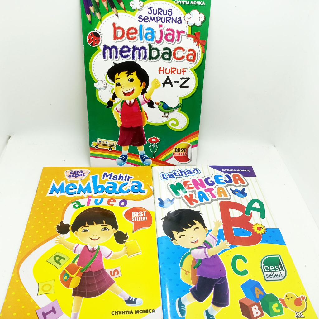 

Edukatoys Buku Belajar Membaca Mengeja Mahir AIUEO