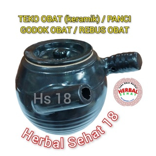 Khusus Gojek Panci Sapo Teko Obat Herbal Keramik / Teko Obat Bahan Keramik / Panci Godok Obat / Rebu
