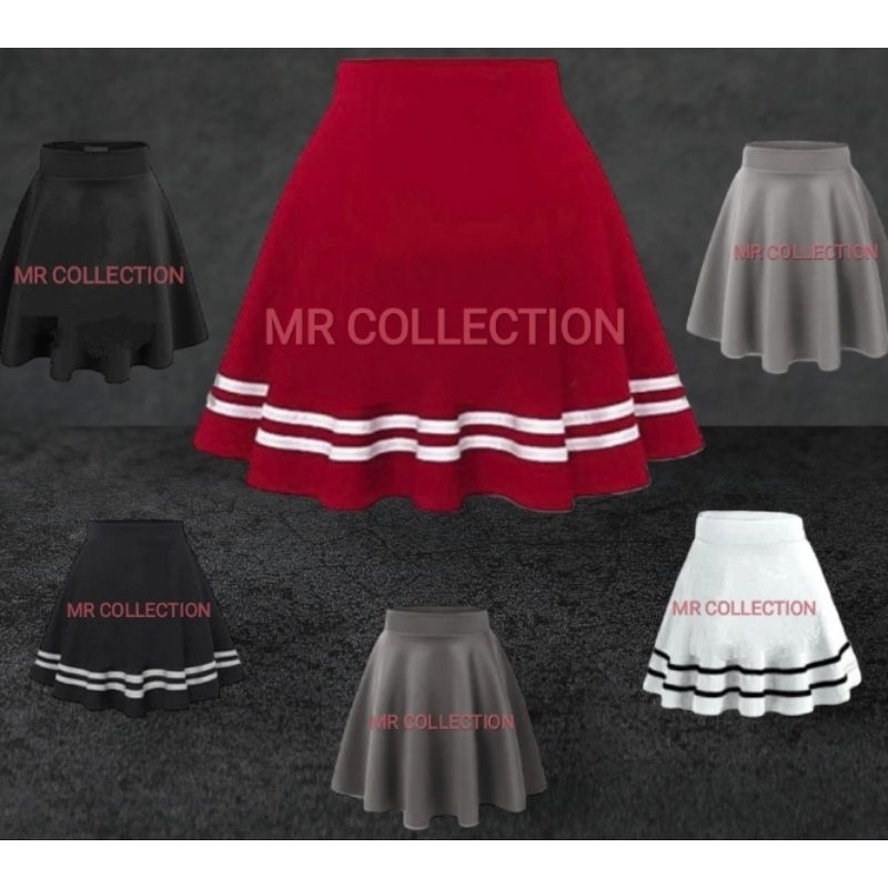 Rok pendek wanita list putih dan hitam terbaru rok pendek wanita rok pendek wanita jumbo rok mini ro