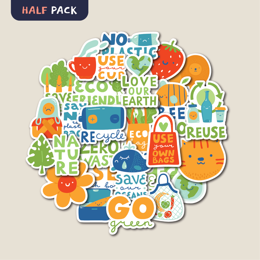 

STICKER PACK ZERO WASTE | STICKER TUMBLER | STIKER LAPTOP KOPER HELM