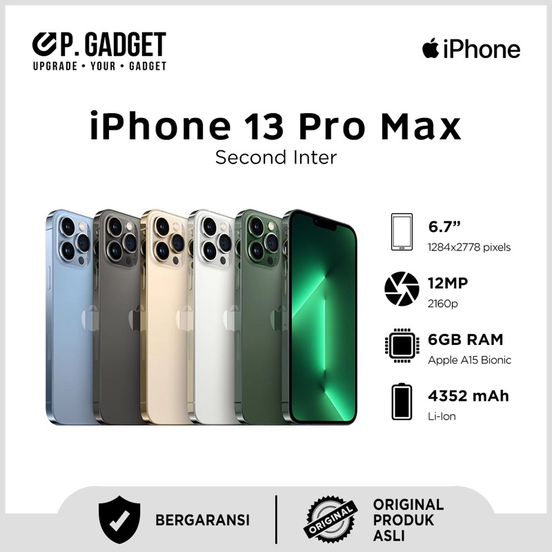 IPHONE 13 PRO MAX 128GB &amp; 256GB (SECOND) PONTIANAK