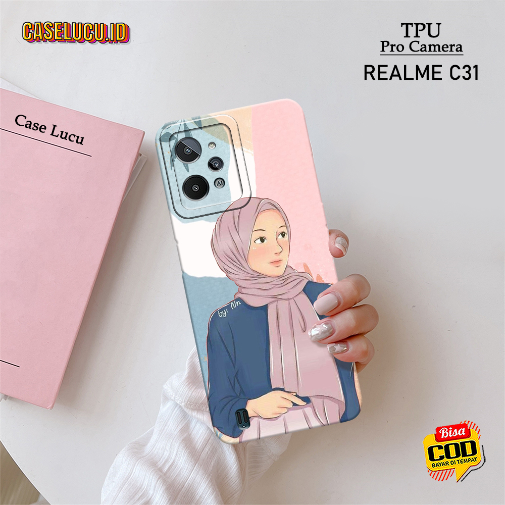 Casing Hp Realme C31 Terbaru - Fashion Case Hijab - Case Realme C31 - Soft Case Hp Realme C31- Kesin