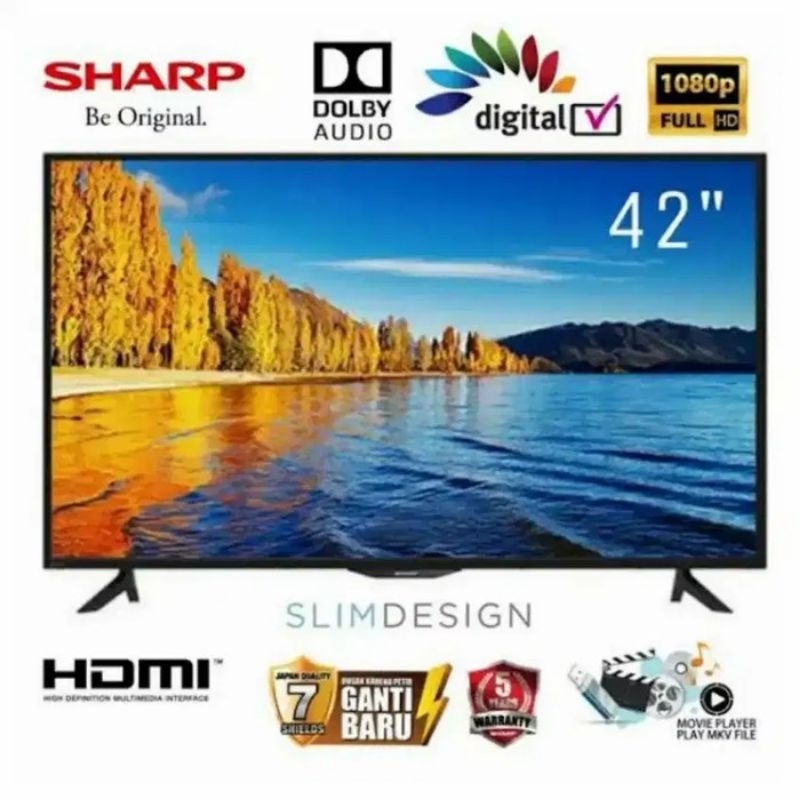 SHARP LED TV DIGITAL 42 INCH 2T-C42DD1I