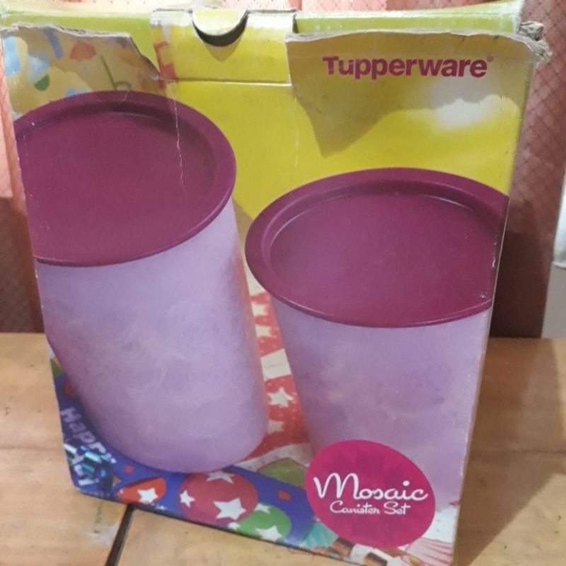 Tupperware Mosaic Canister Set Preloved