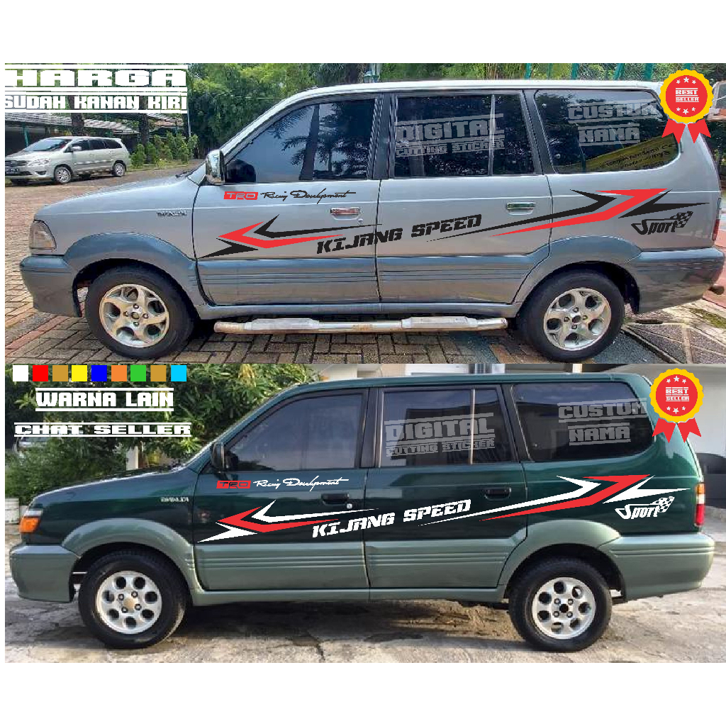 STIKER MOBIL KIJANG KRISTA LGX STIKER CUTTING HONDA BRIO STIKER MOBIL KIJANG PANTHER TERLARIS