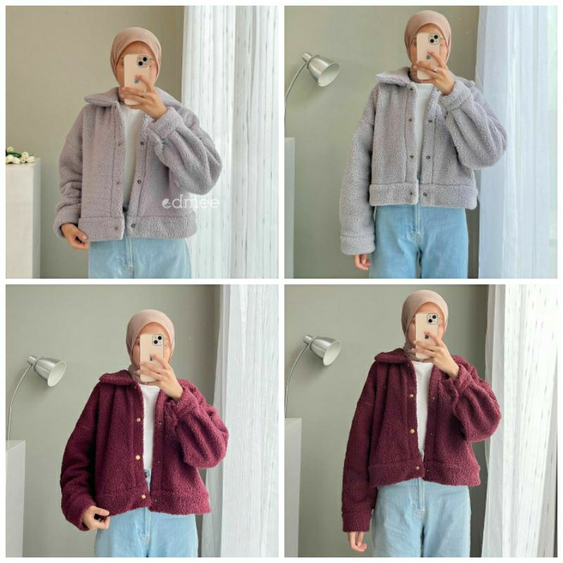 EDMEE OUTFIT - FURRY JACKET / CORDUROY JACKET