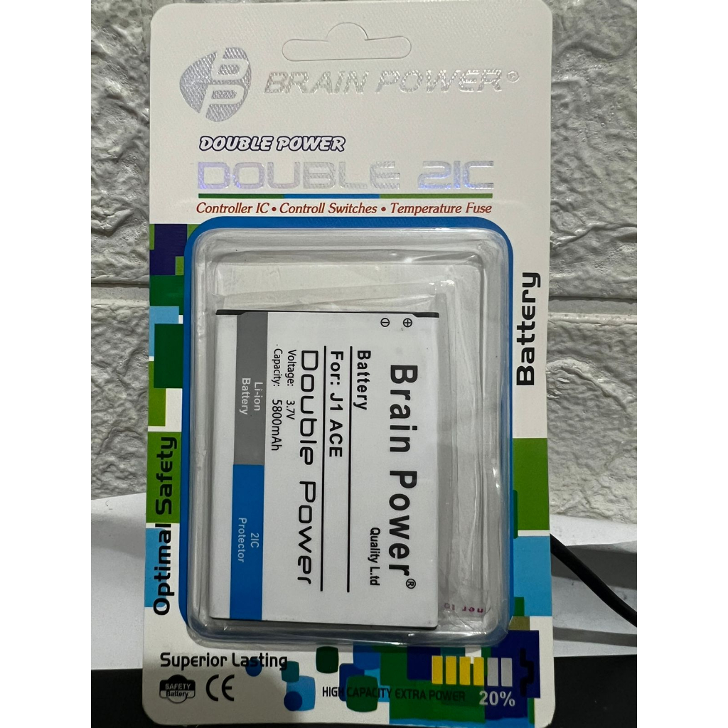 Batre Baterai Samsung J1 Ace S4 Mini   BRAIN POWER 5800 mah Double Power Battery Samsung S4 Mini