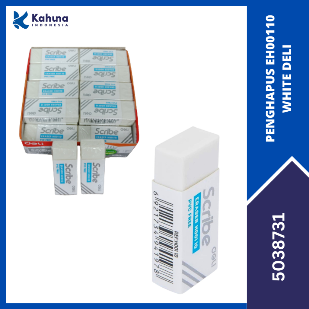 

Deli Penghapus Pensil Putih Bebas PVC Bebas Debu EH00110 [5038731]