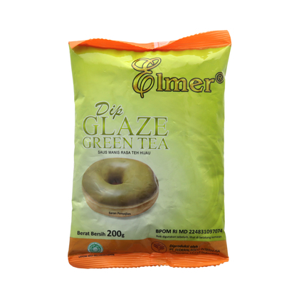 

ELMER DIP GLAZE GREENTEA 200GR X 1, TOPPING DONAT, CAKE DLL