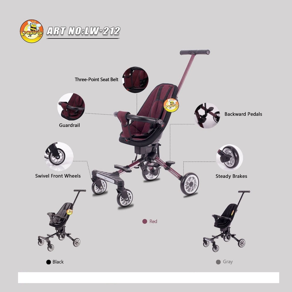 Magic Stroller Pacific LW 212 stroller baby bayi dorongan bayi stroller stroler roda 4 stroller lipa